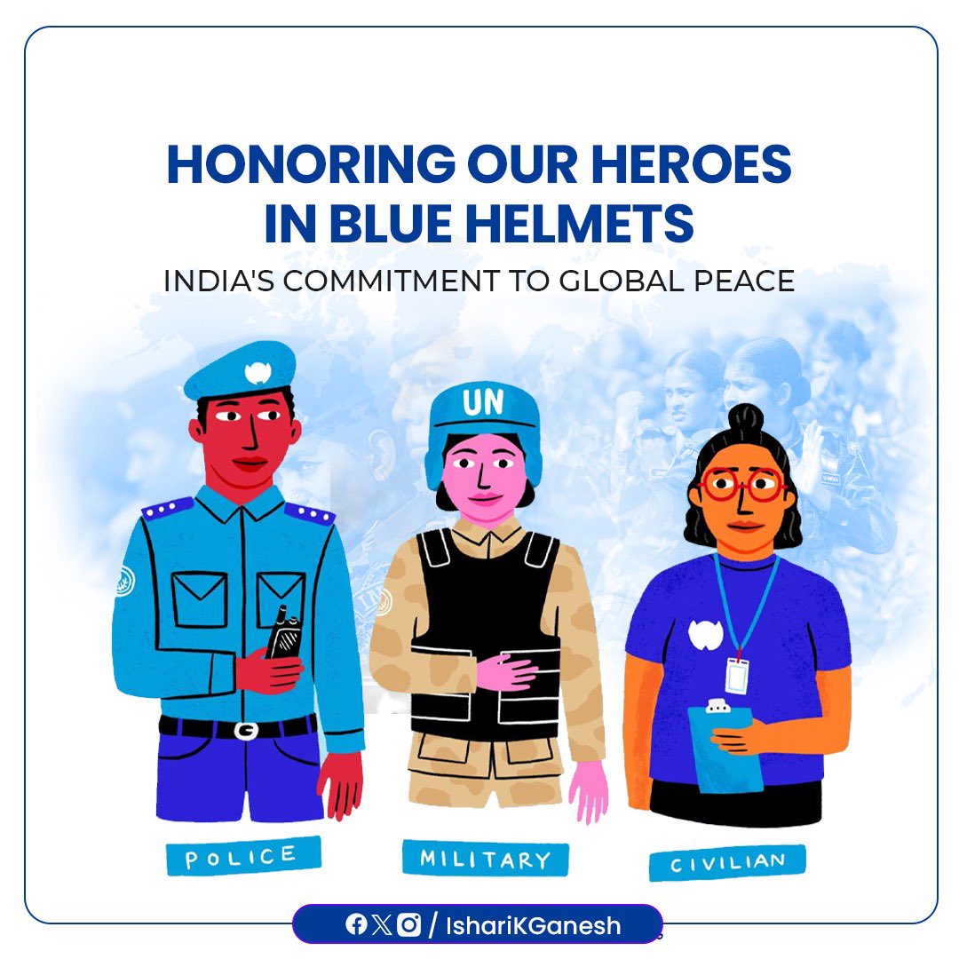 Today, on International Day of United Nations Peacekeepers, I would like to pay tribute to the brave men and women who serve in UN peacekeeping missions worldwide. India, with its rich history of contributions, stands proud with over 200,000 Indian peacekeepers having served