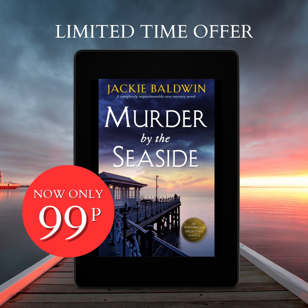 😱 It's your lucky day because Murder at the Seaside by @JackieMBaldwin1 is now on sale for a limited time online! 🚨 Snap it up for just £0.99 in the UK and $0.99 in the US today: geni.us/56-pp-two-am #cozymystery #murdermystery #ebooksale