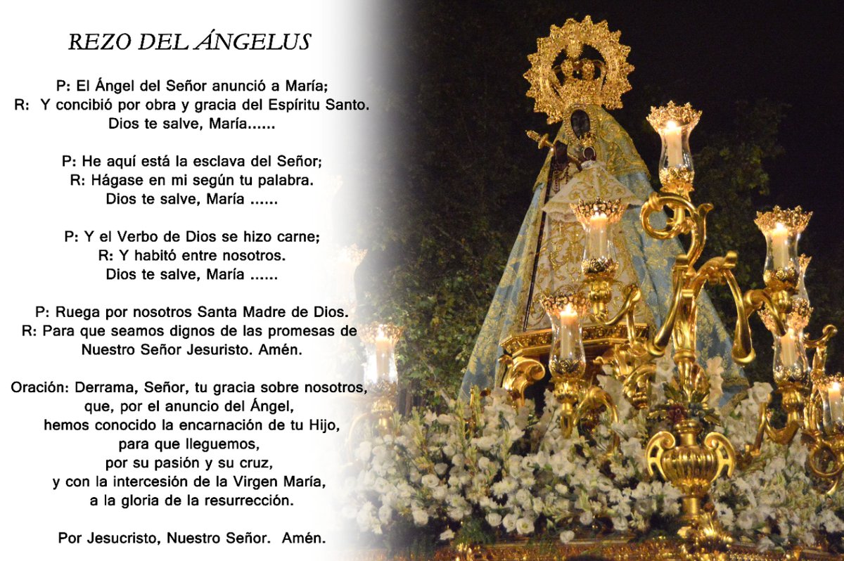 🕛 A las 12h. te animamos a participar en el rezo del #Ángelus.

#LaHoradeMaría
#GuadalupeSevilla