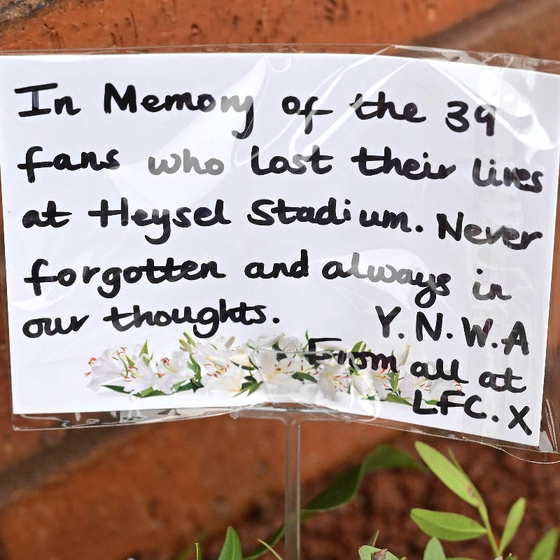 LFC's tweet photo. Liverpool FC today paid its respects on the 39th anniversary of the Heysel Stadium disaster.