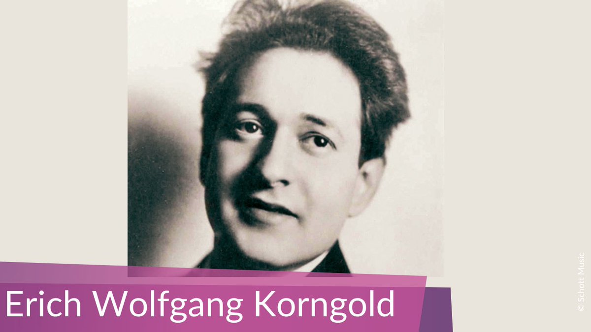 Heute 1897 wurde Erich W. #Korngold, ein Komponist, der die #Moderne in ihrer Vielgestaltigkeit, auch in ihren Brüchen und Umbrüchen repräsentiert, geboren. Vom komponierende Wunderkind zu einem der meistgespielten Komponisten. 1938 dann der Bruch mit der erzwungenen #Emigration.