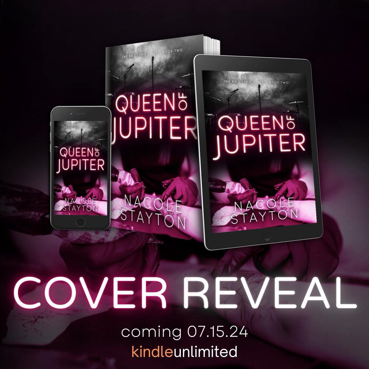 nacolewrites's tweet photo. ✦COVER &amp; BLURB REVEAL✦

Queen of Jupiter•Coming July 15

In the conclusion of the highly anticipated Ink and Lyrics duet, Nacole Stayton eloquently weaves romance with suspense in this heart- and panties-clutching sequel.

Pre-Order Here ➜ https://t.co/j9wqERktXM https://t.co/2pzLVioApT