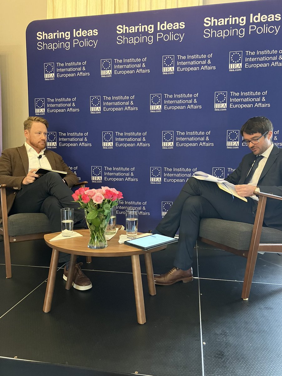 Really delighted to welcome <a href="/fbermingham/">Finbarr Bermingham</a> <a href="/iiea/">IIEA</a> this morning. In this fireside chat, chaired by <a href="/BarryColfer/">BarryC</a>, Finbarr will reflect on the present state of the EU's relationship with China, its challenges and opportunities, and will explore what the future holds for the EU-China
