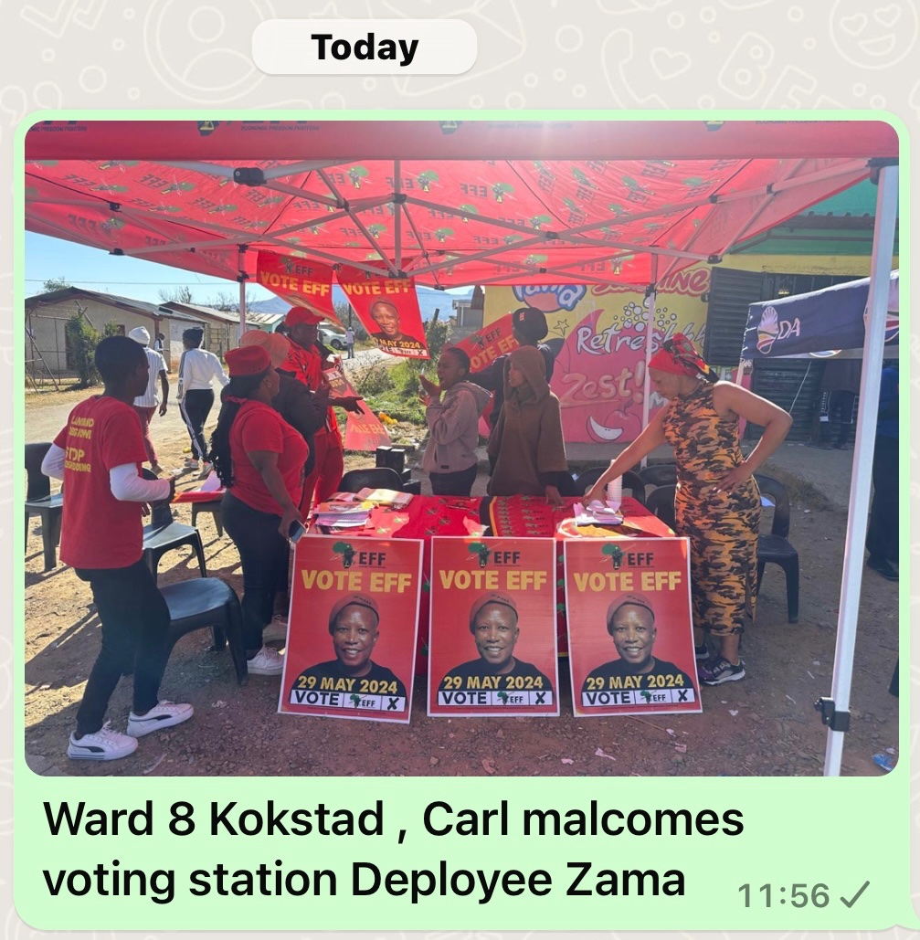 NosipoMakamba's tweet photo. Votela i EFF #VoteEFF #HarryGwala #Kokstad #KZN @EFFSouthAfrica @EFFKZN https://t.co/nMkYu6HylE