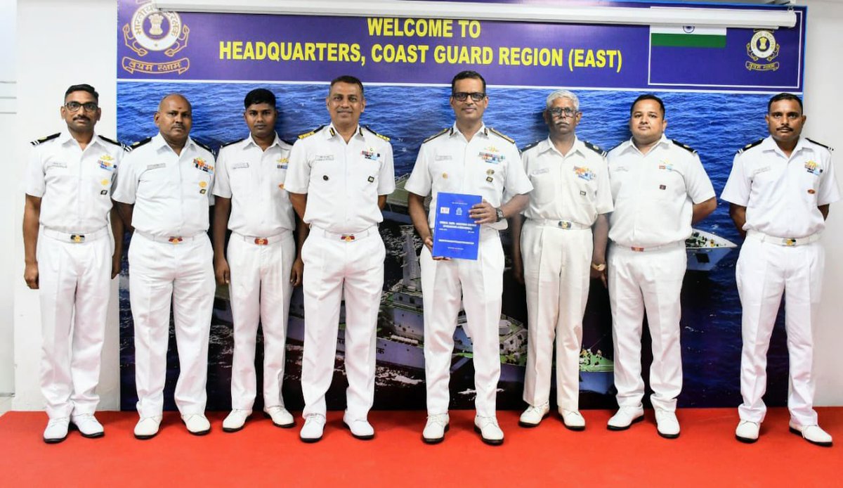 34th Op-Tech Analysis report of #CGSMA released by IG Donny Michael, TM, Commander @IndiaCoastGuard Region (East) at #Chennai. The report presents data-driven empirical studies on maintenance aspects in the Coast Guard fleet to derive best techniques, optimizing ship exploitation