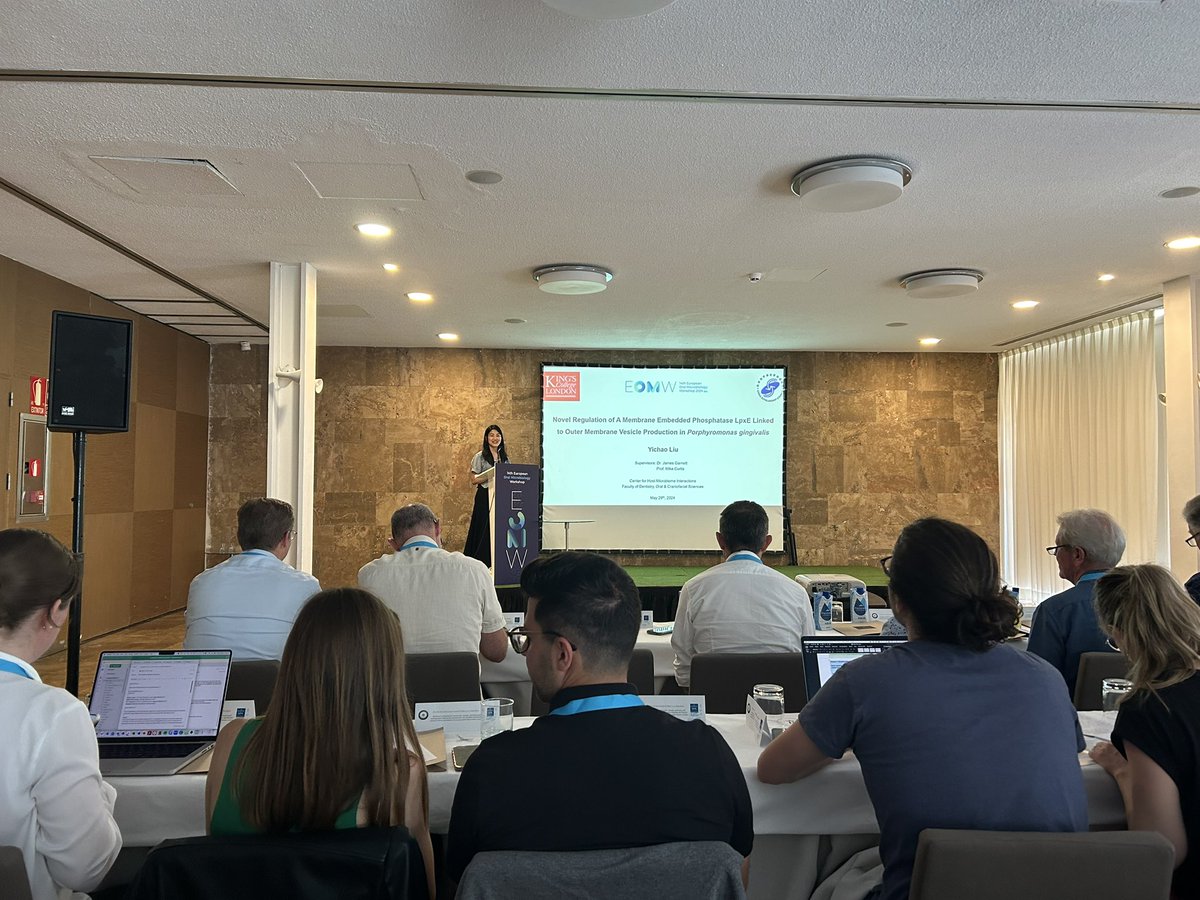 Magdalena B. Flak (@mbflom) on Twitter photo Final-year PhD student Yichao Liu gave an excellent talk about membrane embedded P. gingivalis phosphatases at the #EOMW2024 today. <a href="/kingsdentistry/">Dentistry, Oral & Craniofacial Sciences at King's</a> <a href="/KingsCollegeLon/">King's College London</a> Final-year PhD student Yichao Liu gave an excellent talk about membrane embedded P. gingivalis phosphatases at the #EOMW2024 today. <a href="/kingsdentistry/">Dentistry, Oral & Craniofacial Sciences at King's</a> <a href="/KingsCollegeLon/">King's College London</a>