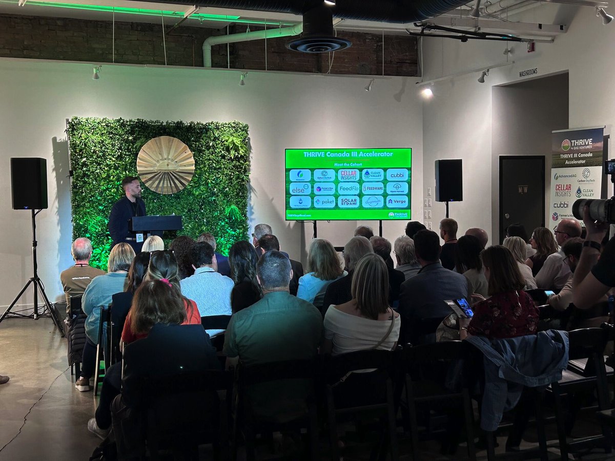 Farmer’s Hive™ 🌱 (@farmershive) on Twitter photo What an incredible lineup of companies pitching <a href="/THRIVEAgriFood/">THRIVE AgriFood</a> Canada III cohort! Thanks to <a href="/SVG_Ventures/">SVG Ventures</a> 🔥
Congratulations to the winners <a href="/AdvancedAgTech/">AdvancedAg</a> & <a href="/Verge_Ag/">Verge Agriculture</a> for their award winning innovations. 🌱
#ThriveCanadaIII #InnovationCelebration
#farmershive #food #security What an incredible lineup of companies pitching <a href="/THRIVEAgriFood/">THRIVE AgriFood</a> Canada III cohort! Thanks to <a href="/SVG_Ventures/">SVG Ventures</a> 🔥
Congratulations to the winners <a href="/AdvancedAgTech/">AdvancedAg</a> & <a href="/Verge_Ag/">Verge Agriculture</a> for their award winning innovations. 🌱
#ThriveCanadaIII #InnovationCelebration
#farmershive #food #security