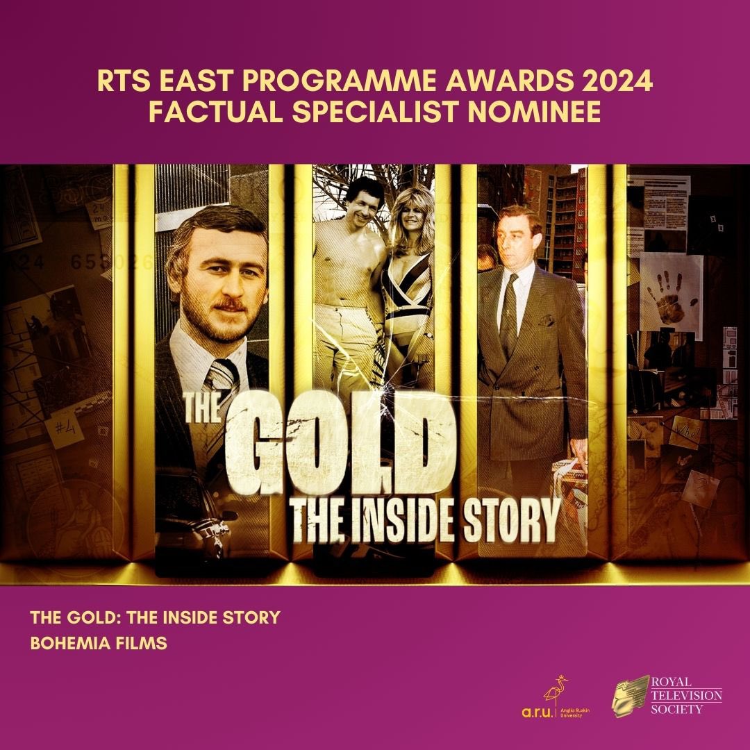 📣 More nominees announced! 📣 Congratulations to Factual - Specialist nominees “Discovering the Gloucester” (Eye Film), “Six Inches of Soil” (DragonLight Films & Springtail Productions), and “The Gold: The Inside Story” (Bohemia Films)! 🎬📽️🎞️ #rtseast #rtseastawards2024