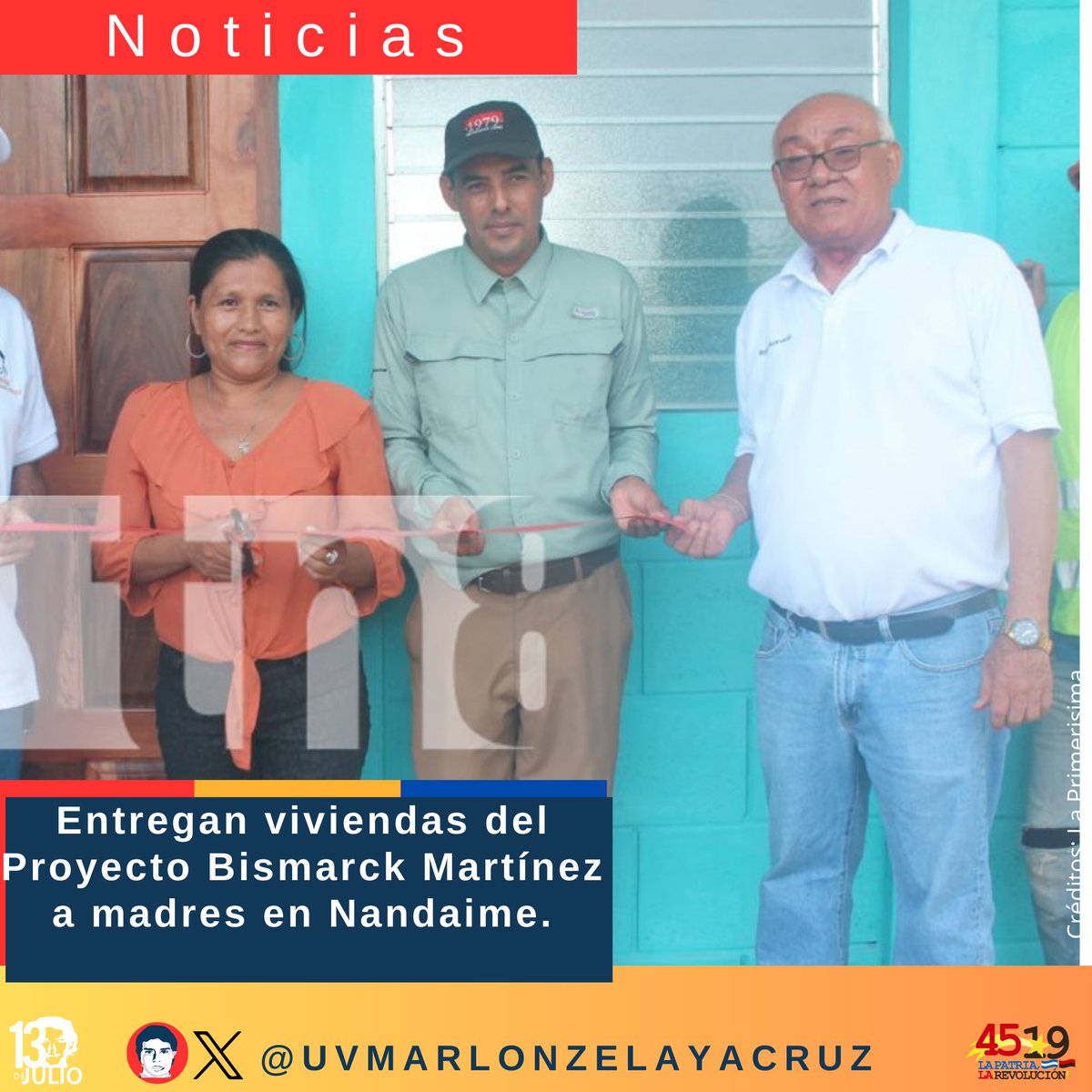 El gobierno FSLN, mediante el Proyecto Bismarck Martínez, entregó en Nandaime cinco viviendas a mujeres luchadoras en conmemoración al Día de las Madres, beneficiando a cientos de nicaragüenses con viviendas sociales.
#SomosUNAN
#4519LaPatriaLaRevolución 
#ManaguaSandinista