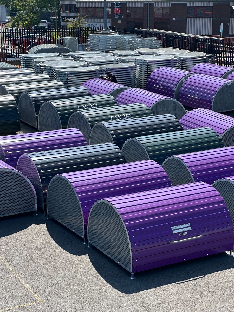 Check out these stunning purple Bikehangars, a custom colour created for @LBofHounslow 's housing department. Many of our products are available in custom colours. So if you want secure and convenient bike storage, get in touch and we'll make it happen.🚲💜ow.ly/R5NH50RZYg3
