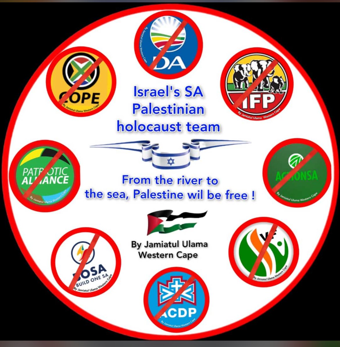 Israel SA Palestinian holocaust team....