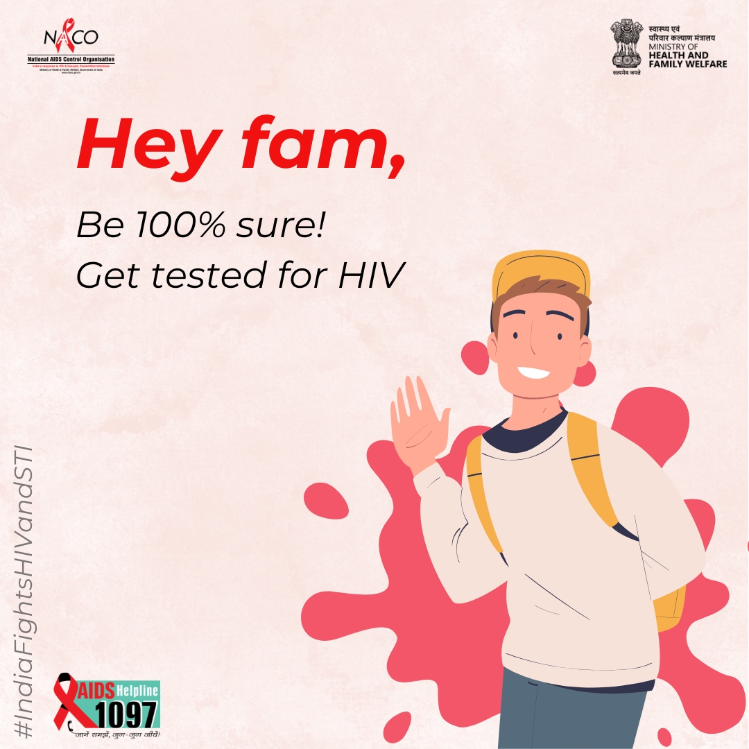 HIV testing is confidential and is available at your nearest ICTC.

#KnowYourStatus #KnowHIV #GetTested #Testing #HIV #TestingCentre #Awareness

@MoHFW_INDIA