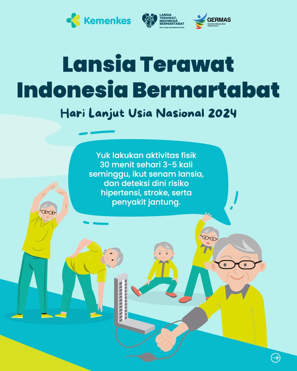 AyoSehatKemkes's tweet photo. Siapa nih yang sayang sama kakek nenek?

Yuk kita tunjukkan kasih sayang kita kepada mereka dengan selalu mengingatkan untuk menjaga kesehatan karena beberapa masalah kesehatan sering muncul lho pada lansia di sekitar kita.

#LansiaSehat #AyoSehat #HLUN2024 https://t.co/fU8Hj6cfMM