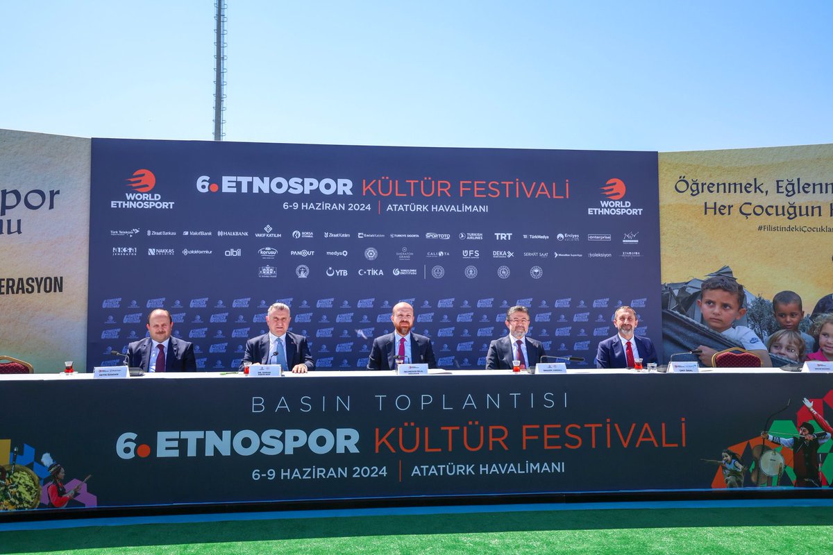 6. Etnospor Kültür Festivali basın toplantımızı gerçekleştirdik. Geleneksel sporlar ve kültürel aktivitelerle zenginleştirilmiş, dünyanın en geniş katılımlı festivali 6. Etnospor Kültür Festivali 6-9 Haziran'da Atatürk Havalimanı’nda ziyaretçilerini ağırlayacak.🇹🇷🏹🏇
