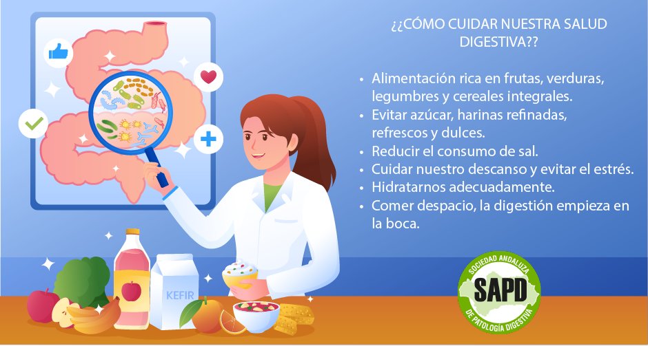 ¡Hoy 29 de mayo es el #DíaMundialDeLaSaludDigestiva! 🌍🍎 Cuidemos nuestro sistema digestivo con una alimentación equilibrada y ejercicio regular🏃🏻‍♂️🚶‍♀️‍➡️

Nos sumamos al lema de la WGO @WorldGastroOrg: 'Tu salud digestiva, hazla una prioridad'. #WDHD2024