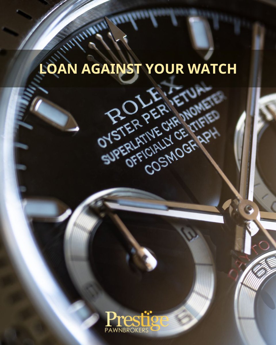 Raise capital against your luxury watch with Posh Pawn.

Loan against your luxury watch with Prestige and our team of experts will provide a fair appraisal and offer you an instant cash loan.

prestigepawnbrokers.co.uk/loan-against/w…

#PrestigePawnbrokers #poshpawn #luxurywatch #watchcollector