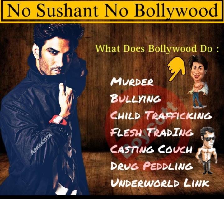 SSR was brutally Murdered 
We Want Justice for SSR 
Bollywood Goons Killed SSR 
Bollywood Goons Spread Suicide narrative 
BW Goons Snatched d Son
from Mr K K Singh Uncle 
No Cleanchit Option In SSRCase
@PMOIndia @CBIHeadquarters
#BoycottBollywood
#JusticeForSushanthSinghRajput