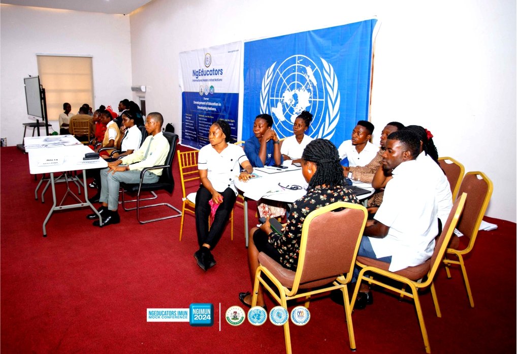 enemsHQ's tweet photo. Cross section of the acting Policy Makers during the NgEducators IMUN Mock Conference 2024.
#NgEducatorsIMUN #education #enugustate #nigeria #unitednations #ENEMS #UN #Ng| #MUN #ihrcrft
#unitednations #ministryofeducationenugustate
#MockConference https://t.co/6nmITE2hZQ