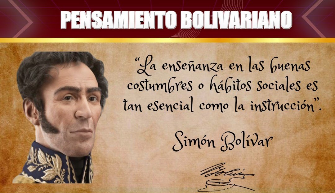 #29May Pensamiento del libertador Simón Bolivar padre de la patria grande 🇻🇪
