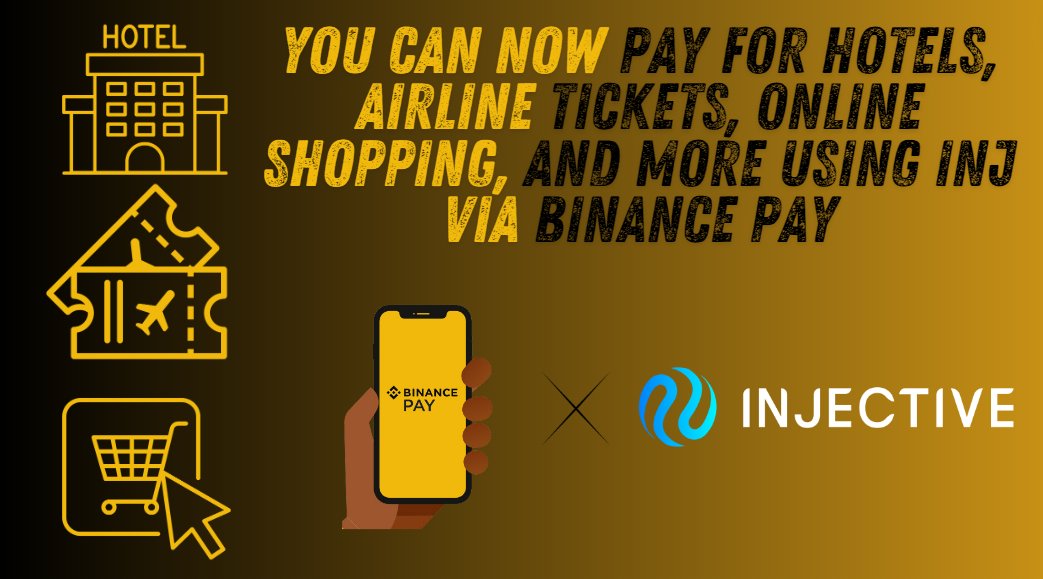 🚀 Binance Pay, the rapidly expanding cryptocurrency payment technology by @binance , has integrated @injective as a payment option! You can now use #INJ for merchant and peer-to-peer payments. 

#Crypto #BinancePay #Injective
1/11