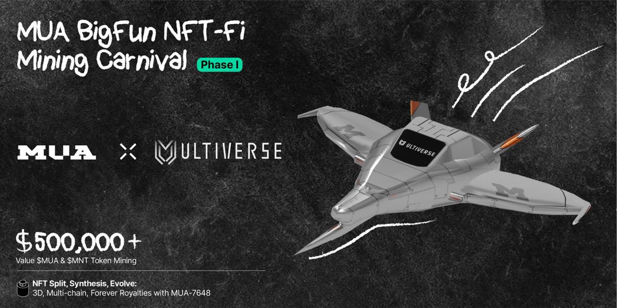 🎉 <a href="/UltiverseDAO/">Ultiverse</a> is excited to join <a href="/MUA_MUADAO/">MUA DAO</a> <a href="/0xMantle/">Mantle Network</a> 7648 BigFun NFT-Fi Mining!

Win over $500,000 USD in $MUA &amp; $MNT token rewards starting May 30th!

🔗 Details: link.medium.com/jtYcY3fyXJb
