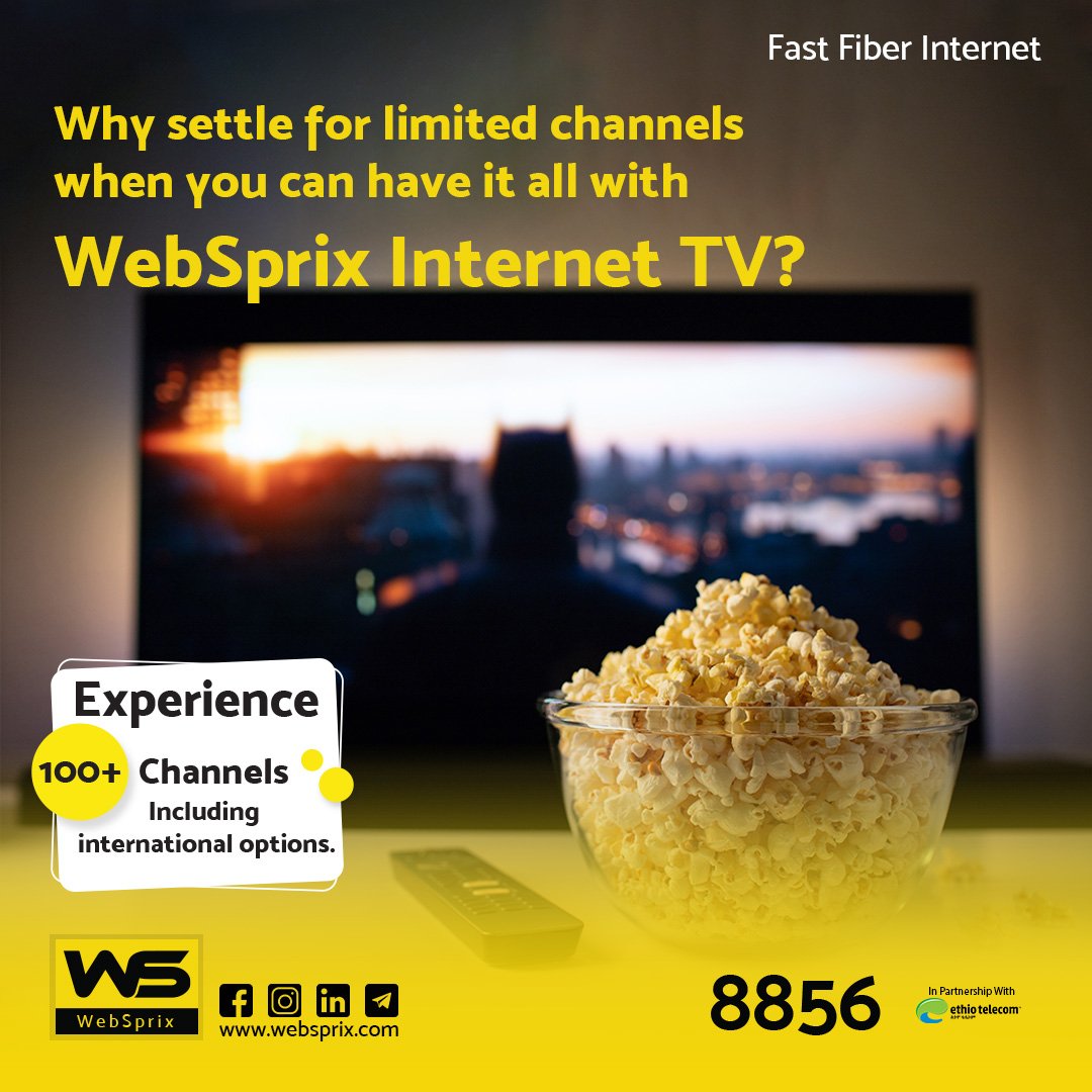 Experience over 100 channels, including international options, without the need for a dish or decoder. Say hello to uninterrupted entertainment!    
Get ahead of time with WebSprix!
  #WebSprix #CreatingPowerfulConnections