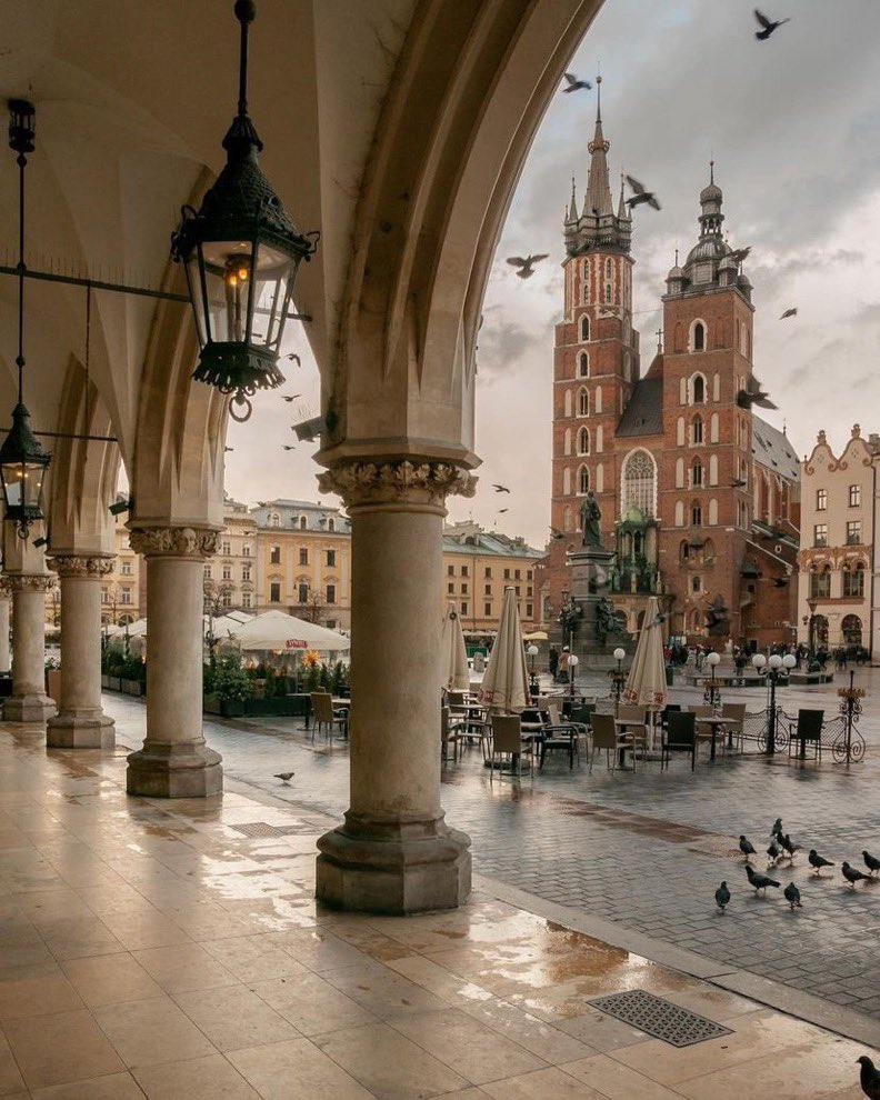 Plaza del Mercado Principal de Cracovia, Polonia