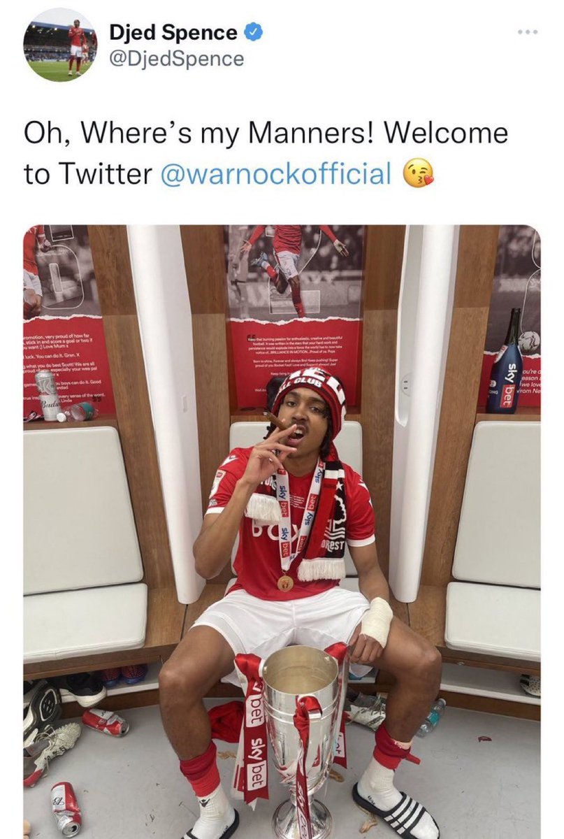 secondtierpod's tweet photo. It’s 2 years to the day since Djed Spence posted this.

Since then:

👉 He’s played just 30 minutes for Spurs since moving there for £20m in 2022

👉 Went on loan to Leeds who played him just 7 times before cancelling the deal after 4 months https://t.co/OeDeJ3hLIJ