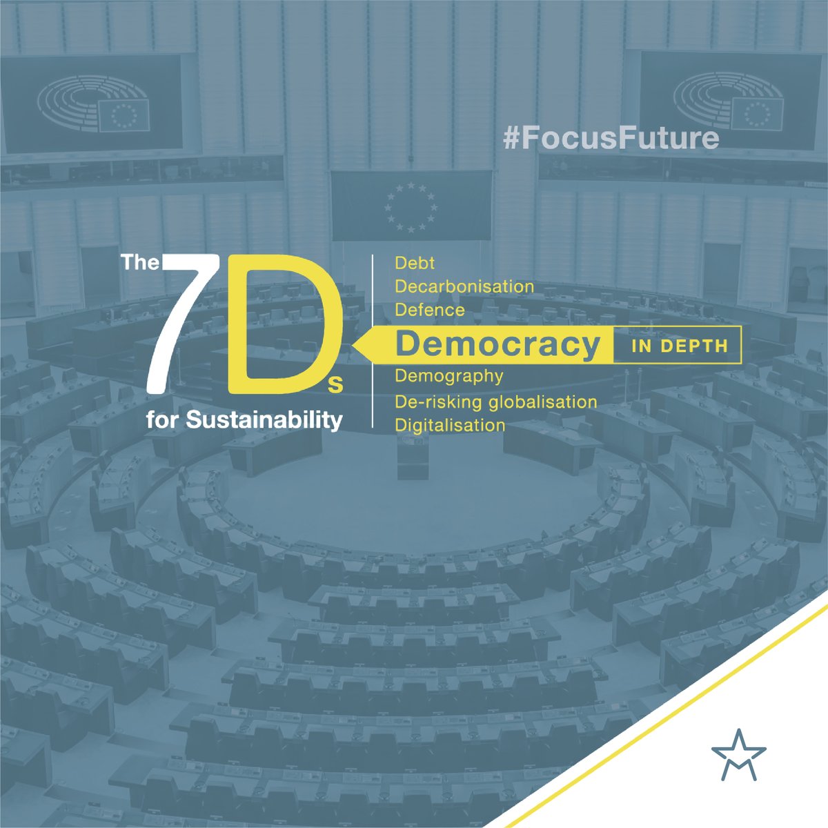 The 7Ds for #Sustainability - #Democracy in Depth has expert insight exploring crucial areas like:

🔵The European #Parliament
🔵The #Council of the EU
🔵#PoliticalParties
🔵National #Democratic Institutions
🔵#Subsidiarity
🔵#Enlargement

👉martenscentre.eu/publication/th…

#FocusFuture