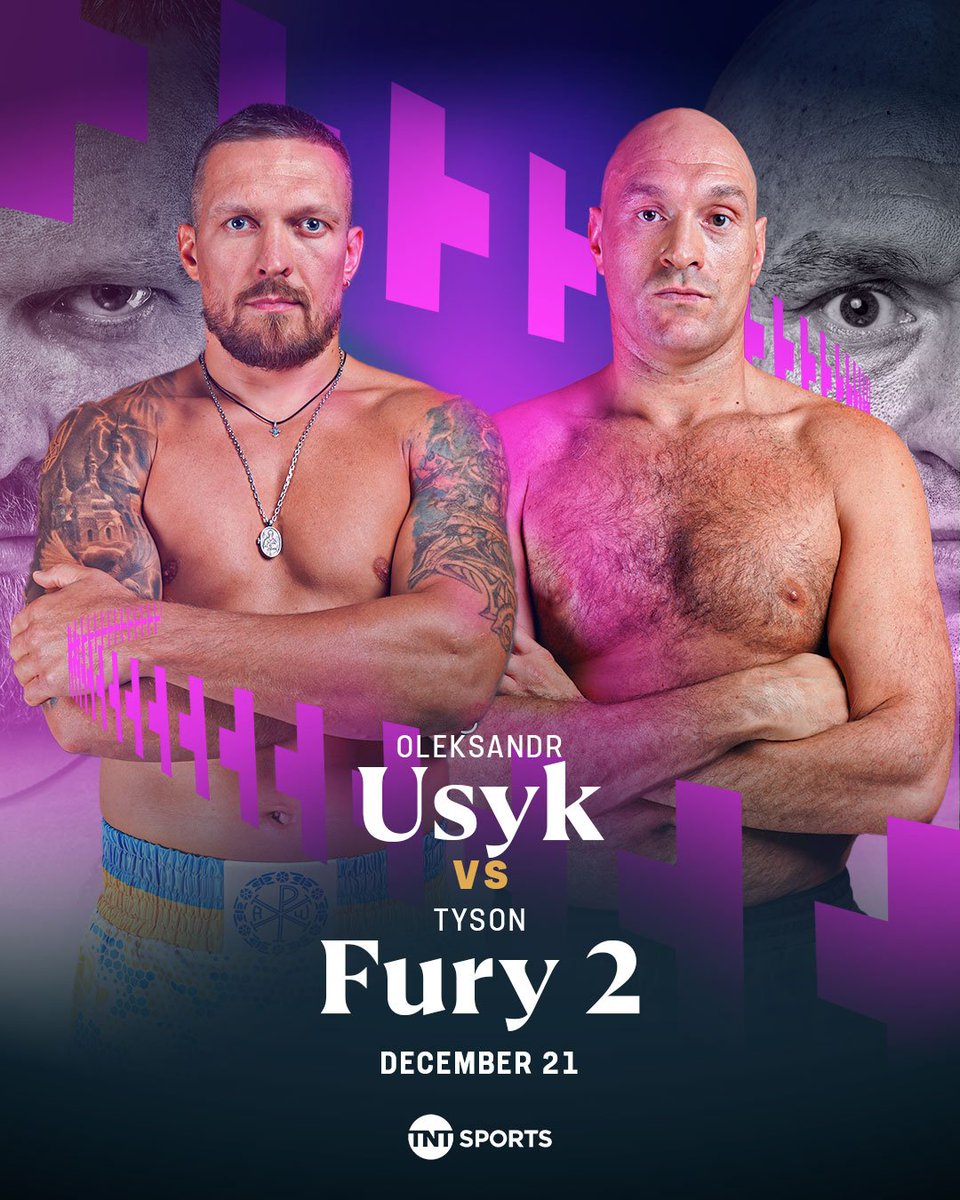 Oleksandr Usyk. Tyson Fury. The Rematch 😮‍💨

Per His Excellency Turki Alalshikh, the rematch will go down December 21 🔥