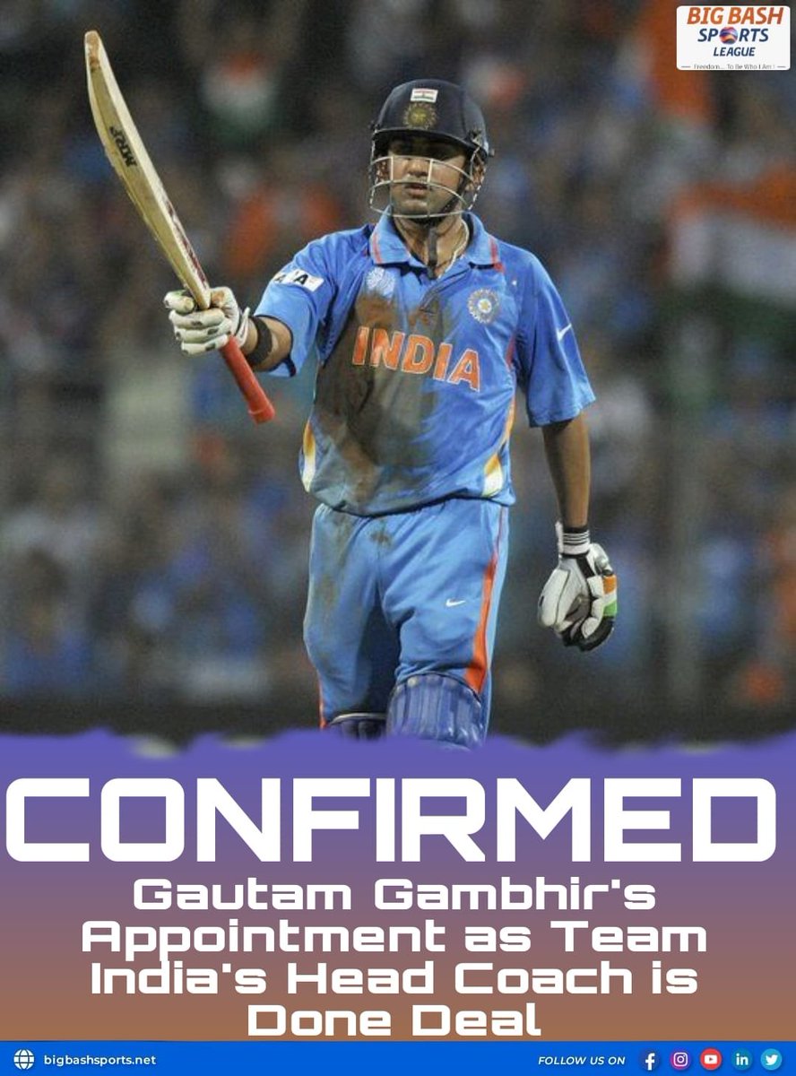 So Gautam Gambhir it is 🔥🔥
Great decision by BCCI, we need someone who is headstrong, alphamale and has a mindset like Australia.. Indian team ke bhi ache din aayenge ab in terms of ICC trophies🇮🇳🔥