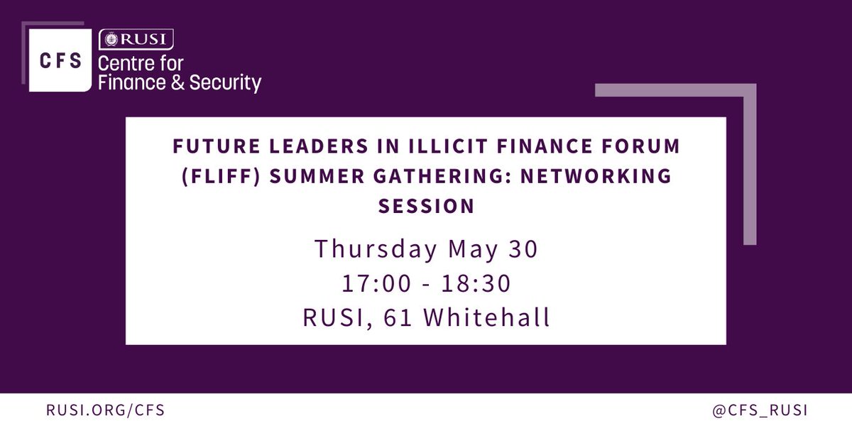 The Centre for Finance and Security (CFS) at RUSI tweet media