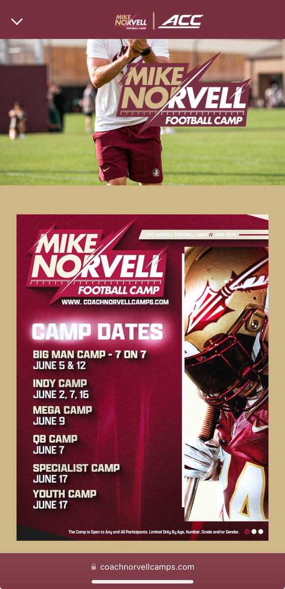 I will be at Florida State University June 2nd to showcase my talents and abilities <a href="/CoachYACJohnson/">DAVID JOHNSON</a> @spollar1 <a href="/stegall_28/">Cedric Stegall</a>