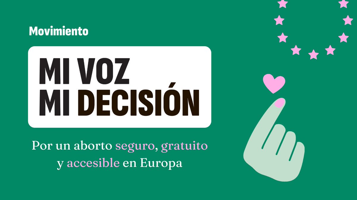 Por un aborto libre, seguro y gratuito para todas las mujeres en Europa. Firma bit.ly/firmamivozmide… #MiVozMiDecisión #AbortoLibreSeguroYGratuito @mivozmidecision