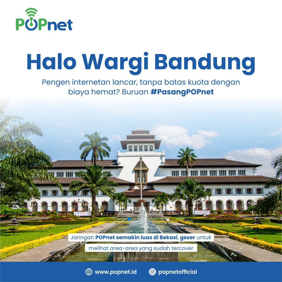 popnetofficial's tweet photo. Halo Wargi Bandung,
Jaringan POPnet semakin luas di Bandung, area kamu sudah tercover belum?

Pengen internetan lancar, tanpa batas kuota dengan biaya hemat?
buruan #PasangPOPnet

Info berlangganan bisa hubungi :
📲 0821 2000 8098

#internetwifirumah
#internetkantor
#wifibandung https://t.co/gnd8sryvJh