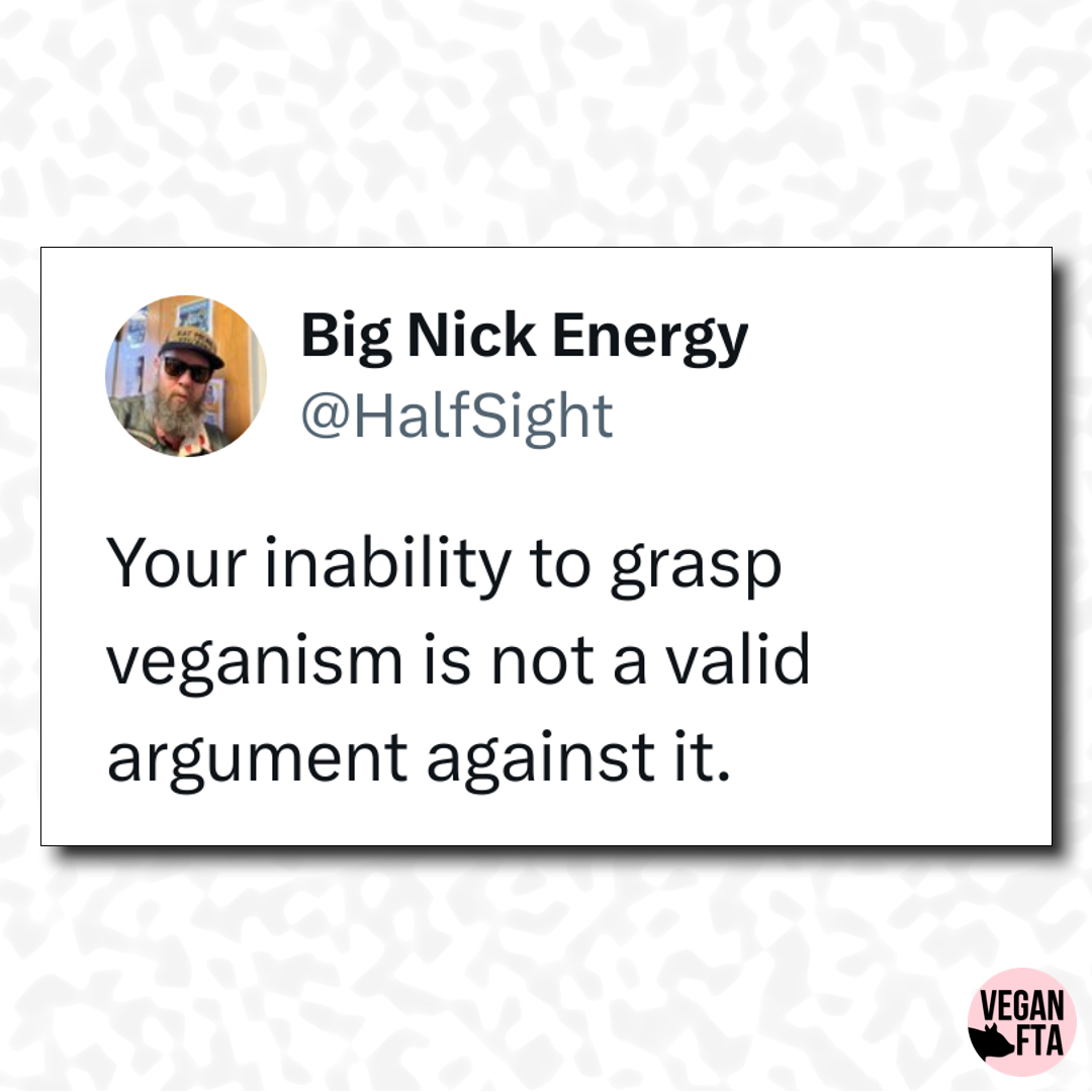 Many people can't see why animals and their lives are important. But doesn't mean that they aren't! 👎 👉️ Go vegan for the animals with the Vegan Pledge: drove.com/.2A4o 📷: VeganFTA Tweet from @halfsight #veganism #vegan #veganshare #animalliberation #govegan