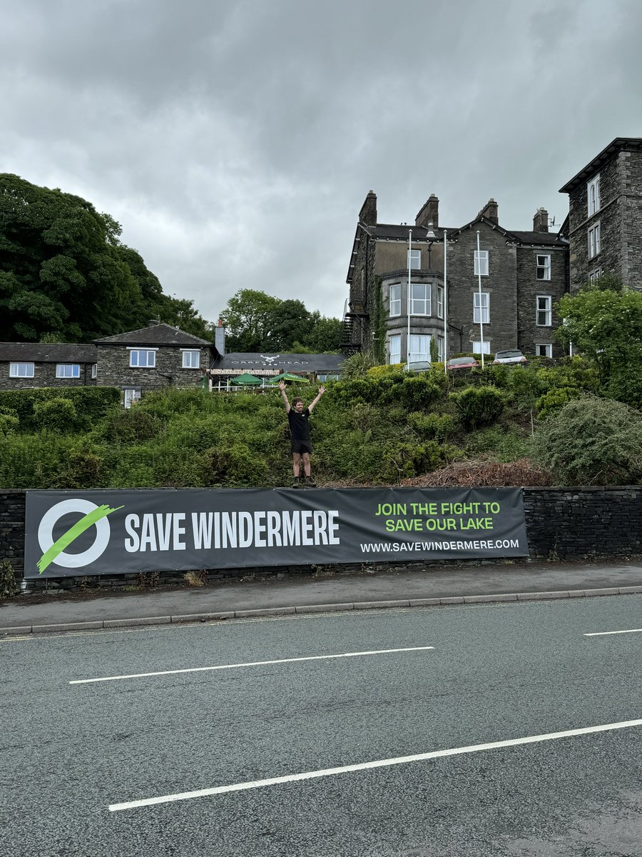 This is what you call a 10m long middle finger to a privatised water company that’s prioritising dividend returns over environmental protection of Englands largest lake.

The 10 point plan to Save Windermere from sewage is now live ⬇️

savewindermere.com

Massive thank you