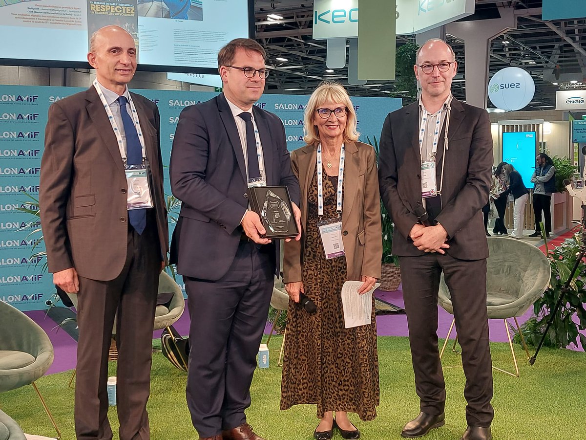 Félicitations à @Mairie17, lauréate du Trophée des collectivités franciliennes engagées pour la qualité de l’#environnementsonore @Bruitparif @iledefrance #SalonAMIF @geoffroyboulard @LedranCh