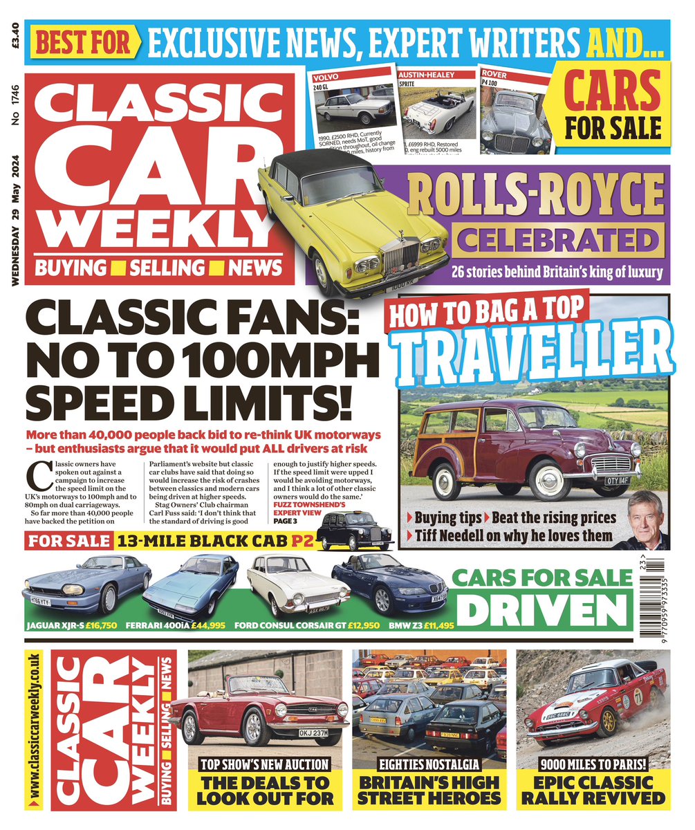 Another packed issue hits shop shelves this week! A look back at Rolls-Royce, a low mile taxi and the first update from the classics tackling the Peking to Paris rally.   All that, and more in the latest issue, so be sure to pick yours up or subscribe now to never miss an issue!