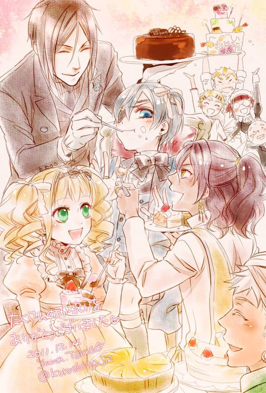 The way Lizzy and Soma offer Ciel what they think is his favorite cake (strawberry cake), while the only one who actually knows that his favorite is the gâteau au chocolat is Sebastian…😭🩵
