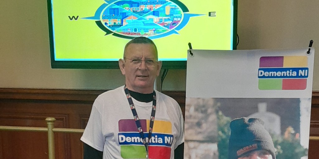 Dementia NI member Martin and Empowerment Facilitator Conor are this morning at Belfast City Hall to participate in a Dementia Friendly Belfast awareness session. Pop by to say hello if you are in the area. The event is on until 1pm today.