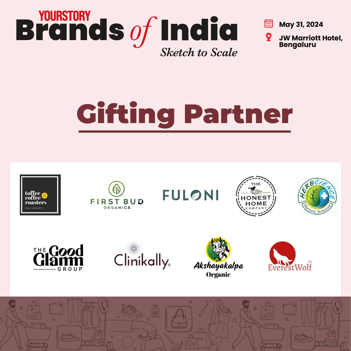 🎁 A huge shout out to all our incredible gifting partners for #BrandsOfIndia 2024. @RoastersToffee, First Bud, @fuloniofficial, The Honest Home Company, Herbal Fresh Naturals Private Limited, @GoodGlammGroup, @weareclinikally, @akshayakalpa, Everstwolf. 🛍️ Thank you for