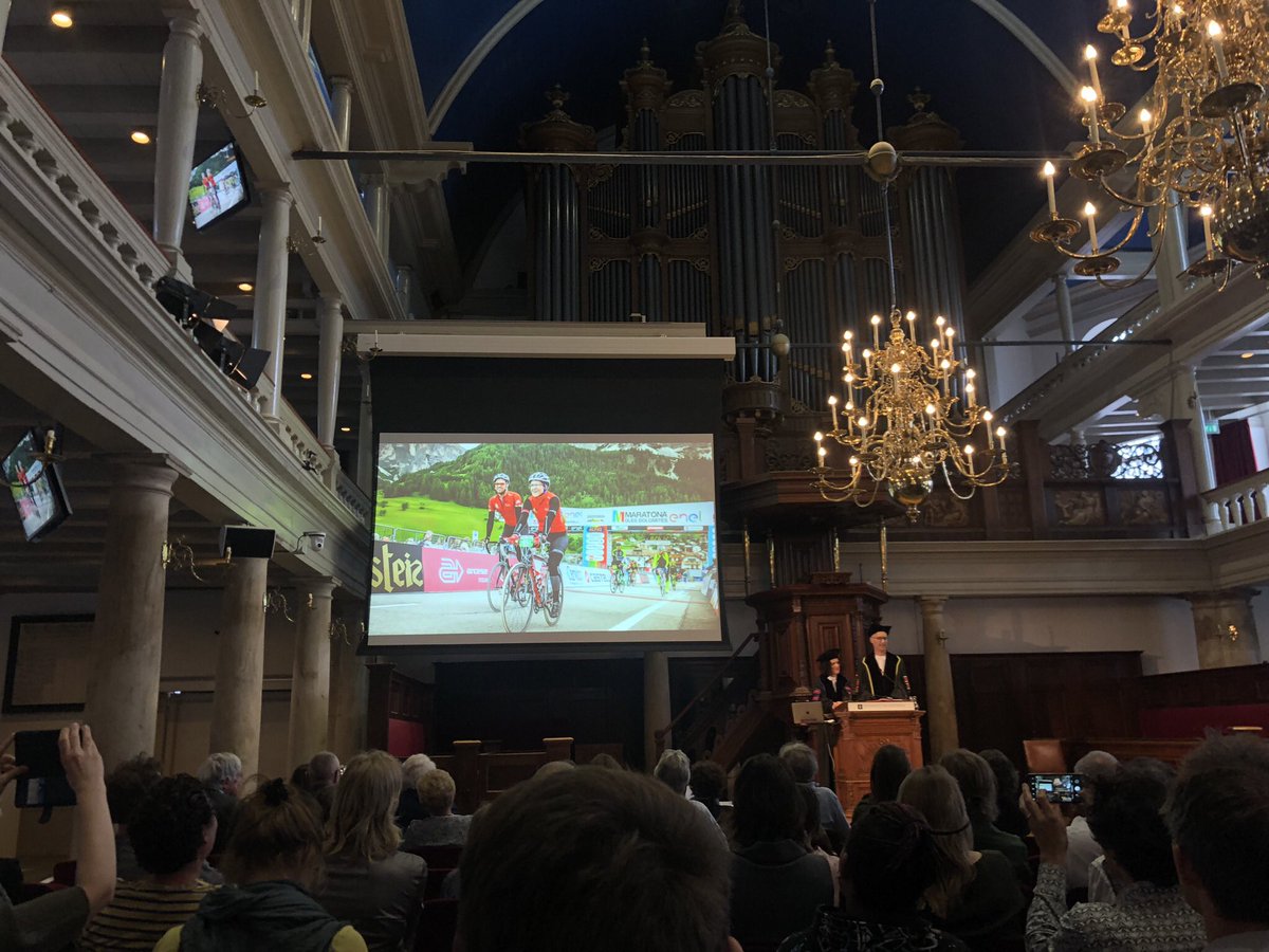 Congrats again to <a href="/annliffey/">stefania milan</a> and @JoelvdWeele on your joint inaugural lecture ‘Upcycling Democracy’ last week 🚴 here's to cycling into your next steps! 🎉