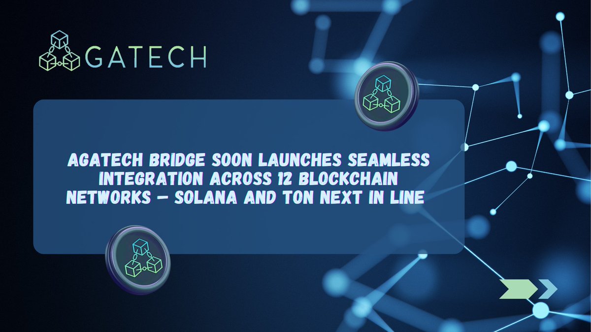 Agatech #Bridge is set to revolutionize the blockchain ecosystem by enabling seamless integration across 12 major chains, including #BSC, #Arbitrum, #BASE, Avalanche, Polygon, Optimism, #Ethereum, Fantom, Harmony, Celo, Gnosis, and Linea. This innovative solution ensures users