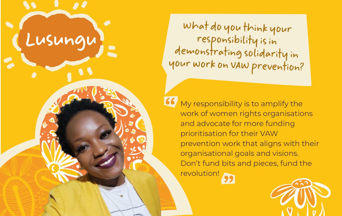 Many small actions can create ripples of change for our movement to realize women’s safety and autonomy. 

Here is how feminists like @lusukalanga in the Horn, Eastern, and Southern African region are driving efforts to #EndVAW. 

#VAWPrevention #PreventGBV