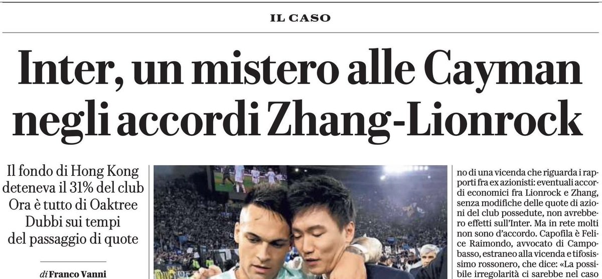 juventusfans's tweet photo. Cos’altro deve ancora uscire fuori per intervenire contro questa società di impuniti? 🤷🏻‍♂️ #Inter #Zhang #LionRock #Oaktree https://t.co/5U8rfgPLzr