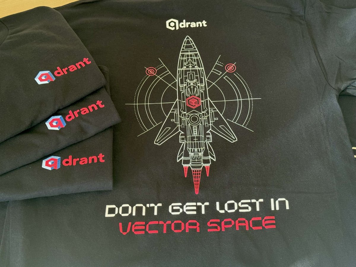 New Qdrant swag, has arrived! 

If you are at the GenAI Summit in San Francisco this week, go meet our team and grab a t-shirt in a new, cool look. 🚀