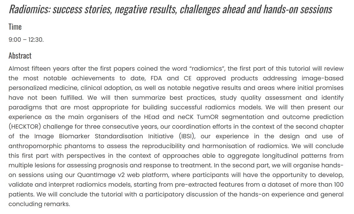 Adrien Depeursinge, Mario Jreige, and Vincent Andrearczyk will give a tutorial on Radiomics at the European Workshop on Visual Information Processing (EUVIP) 2024, Sunday, 8th September in Geneva University Hospital.  

Registration here:
euvip2024.org/index.php/regi…