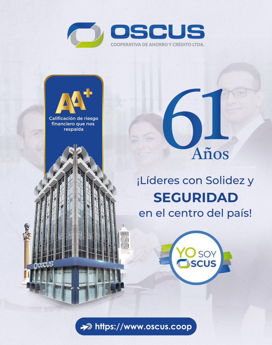 CoopOSCUS's tweet photo. ¡Hemos crecido con trabajo, amor y dedicación!
Y seguimos aquí para cumplir juntos tus sueños
¡Cumplimos 61 años siendo sólida, segura y confiable!
Se dicen fácil y se han trabajado con tanto temple
#YoSoyOSCUS #TuEresOSCUS https://t.co/e4wcJ9K3BD