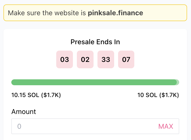 SOFTCAP REACHED! LFG!

➡️pinksale.finance/solana/launchp…

#AIDOGEX #SOL #MEMECOİN #pinksale